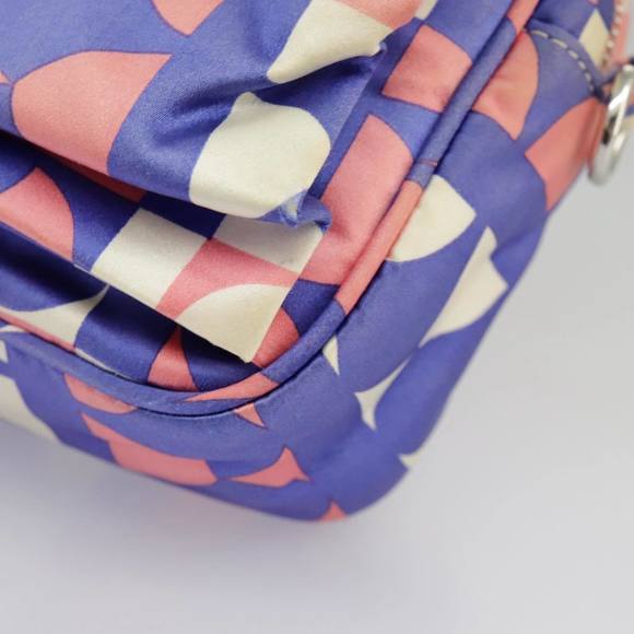 PRADA Chain Shoulder Bag Nylon Purple Silver Auth 96985 - Picture 14 of 16